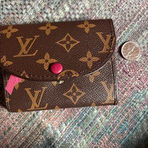 brown rosalie coin purse or white or blue wallet